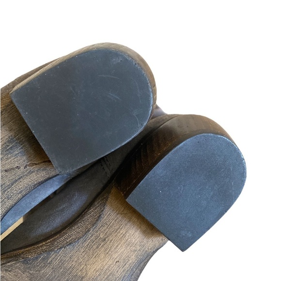 Vintage DIESEL Grey Suede Cowboy Boot Coastal Cowgirl Western Pull-On Size 7 - Picture 5 of 14